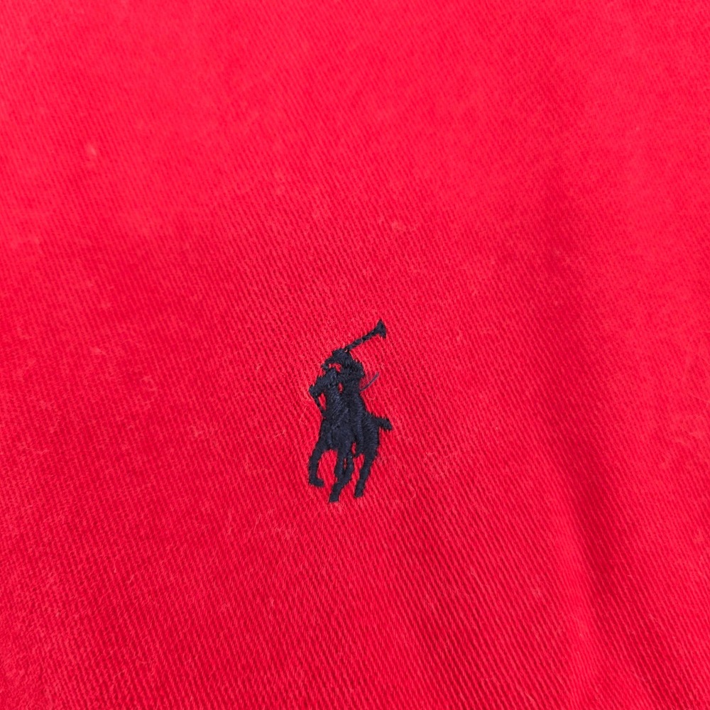 Polo Ralph Lauren Blake Button Down Shirt Mens Cotton Twill Red Medium - Picture 4 of 7